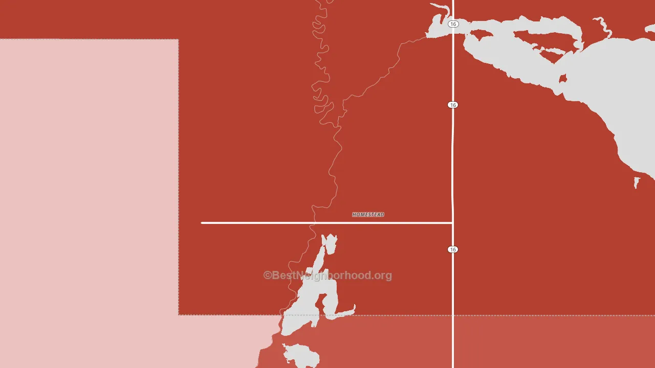 Homestead, MT block-group political-lean map