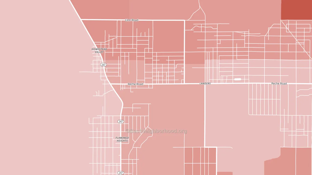 Homestead Valley, CA block-group political-lean map