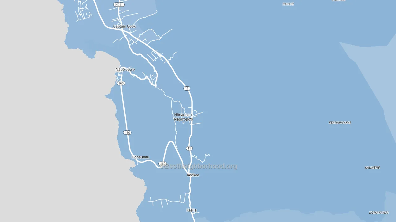 Honaunau-Napoopoo, HI block-group political-lean map