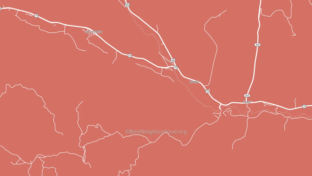Hondo, NM block-group political-lean map