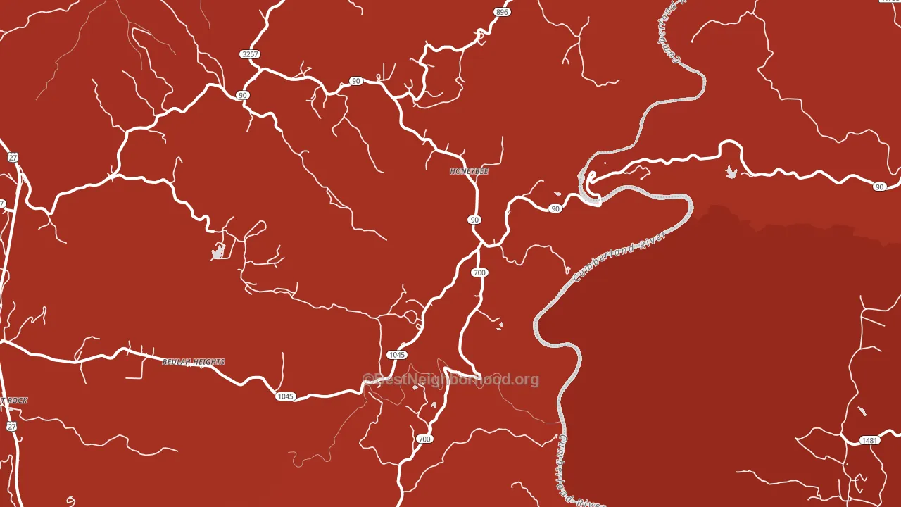 Honeybee, KY block-group political-lean map