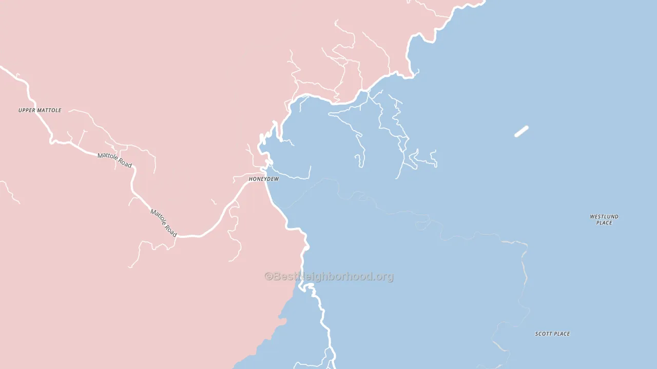 Honeydew, CA block-group political-lean map