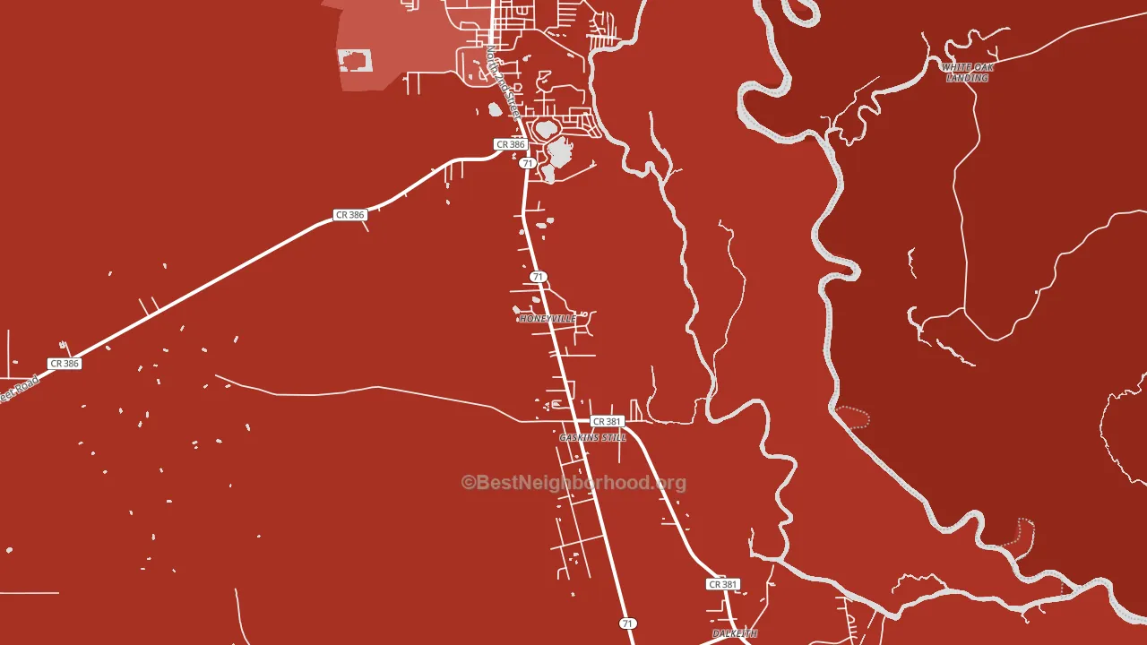 Honeyville, FL block-group political-lean map