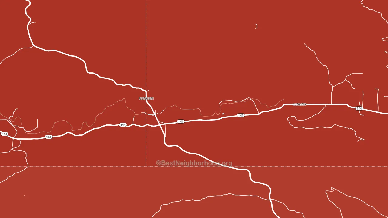 Honobia, OK block-group political-lean map