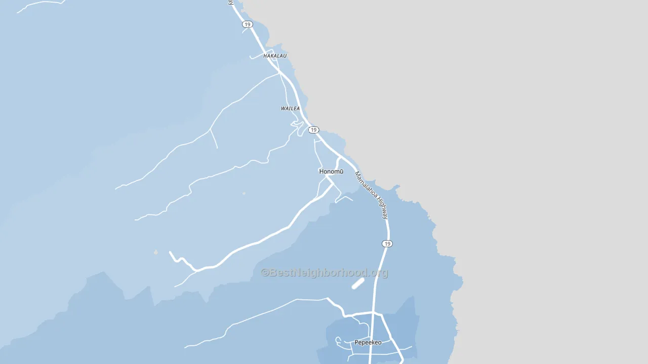 Honomu, HI block-group political-lean map