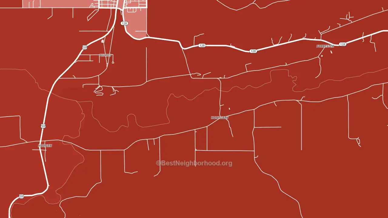 Hontubby, OK block-group political-lean map