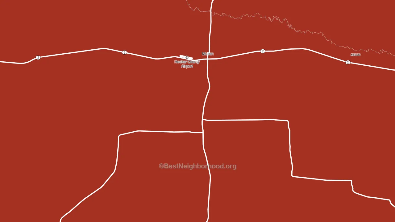 Hooker County, NE block-group political-lean map