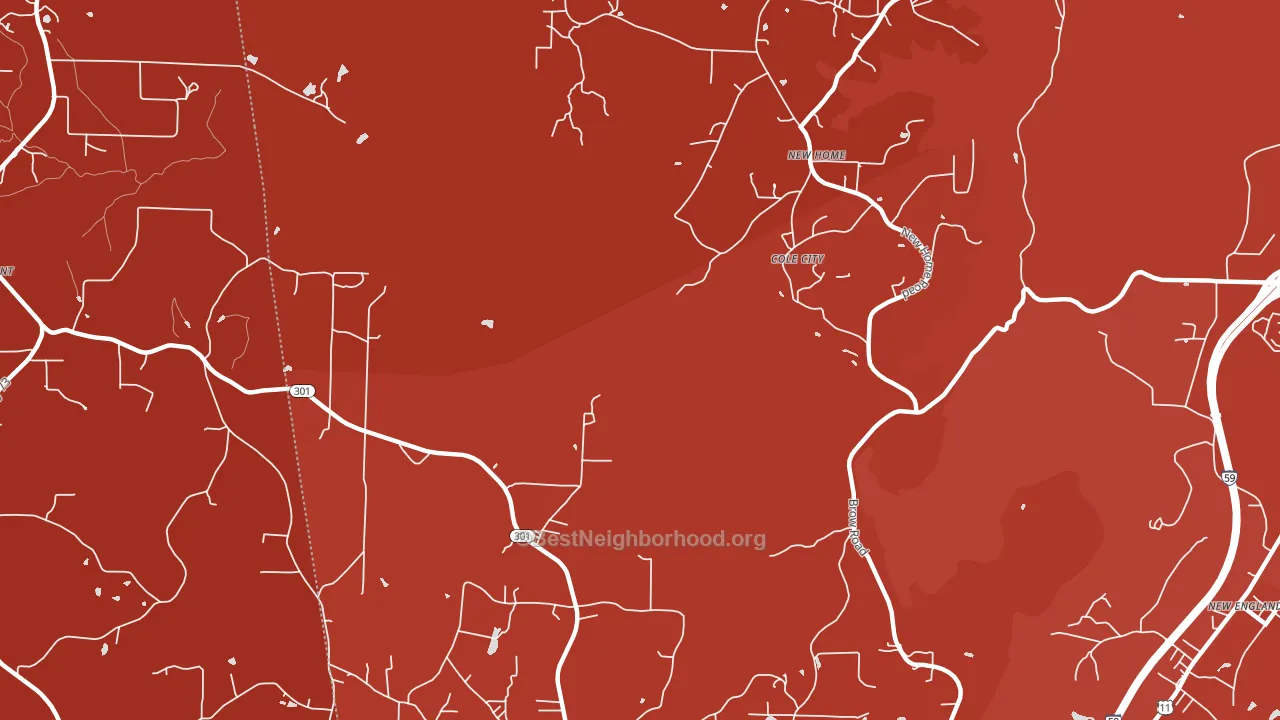 Hooker, GA block-group political-lean map