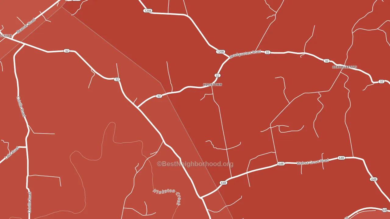 Hooktown, KY block-group political-lean map