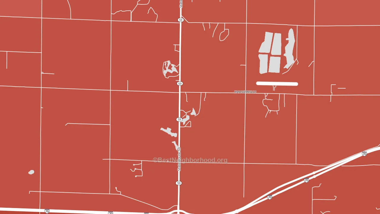Hoosierville, IN block-group political-lean map