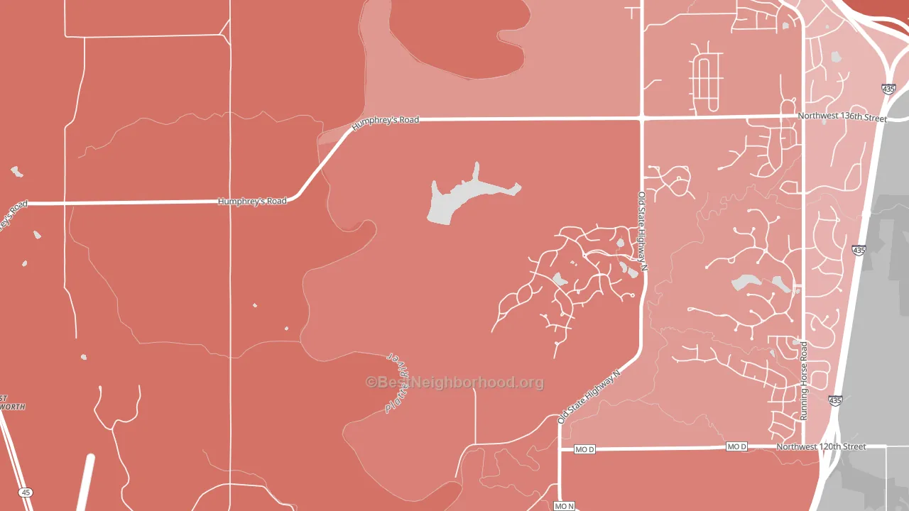 Hoover, MO block-group political-lean map