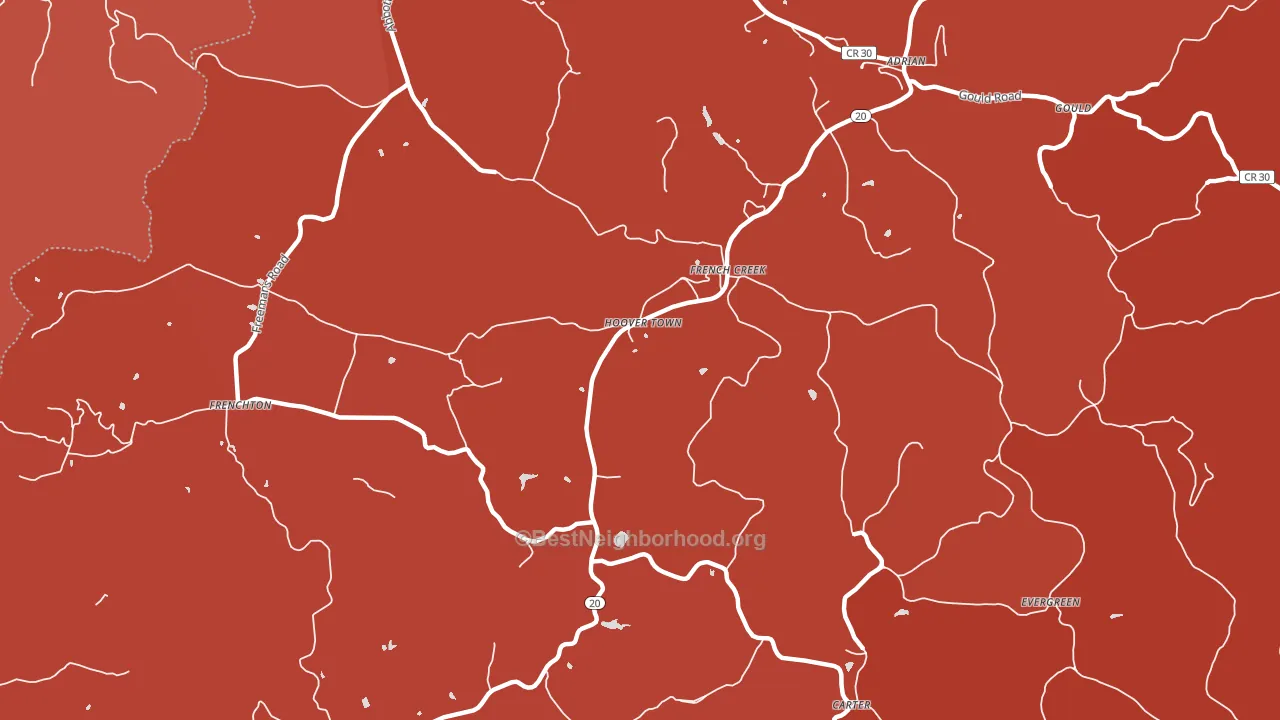 Hoover Town, WV block-group political-lean map