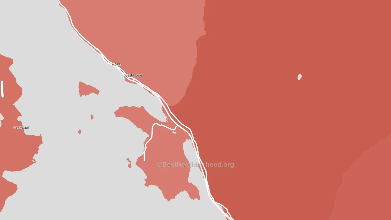 Hope, ID block-group political-lean map