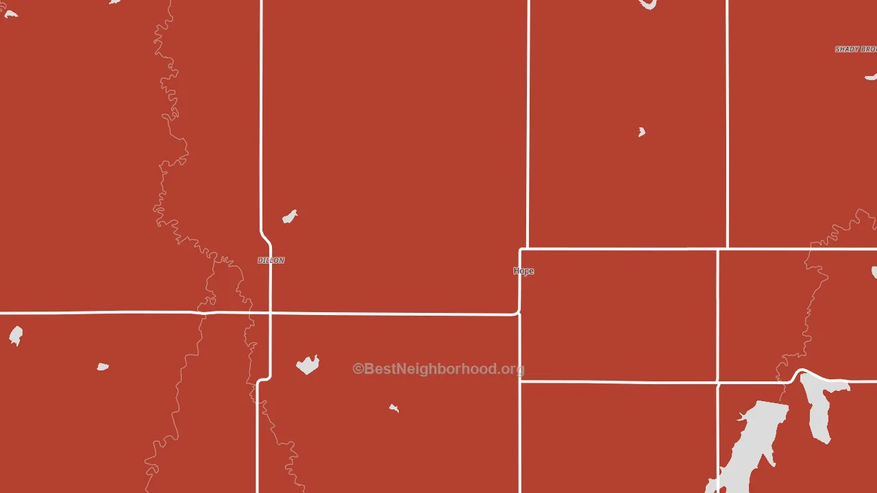 Hope, KS block-group political-lean map