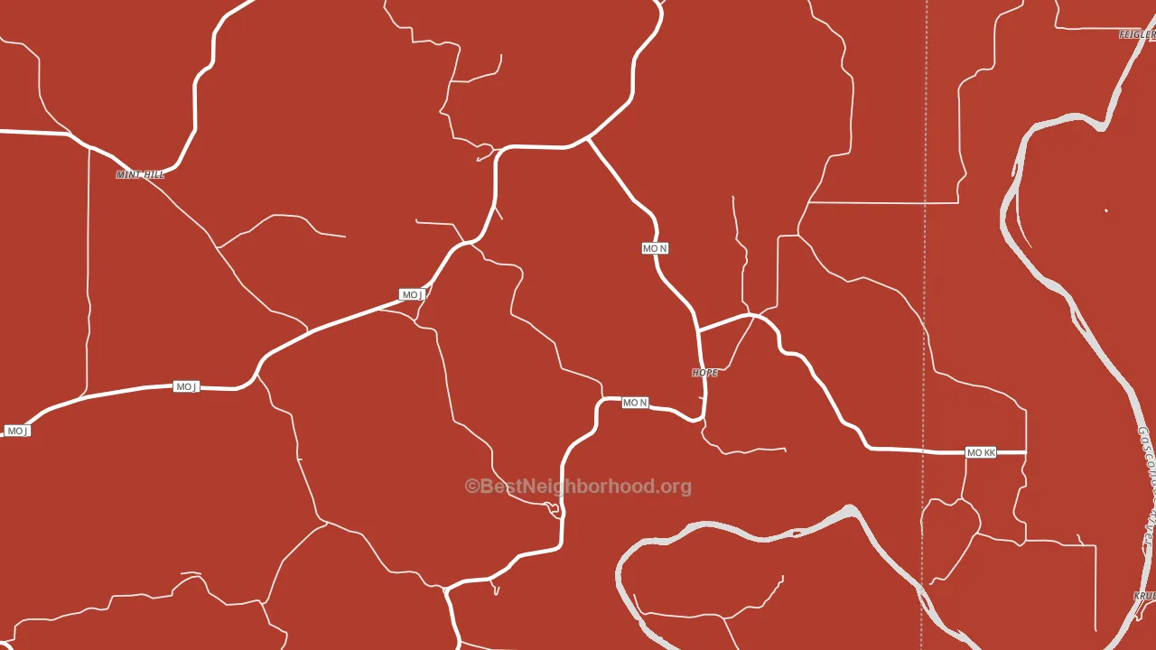 Hope, MO block-group political-lean map