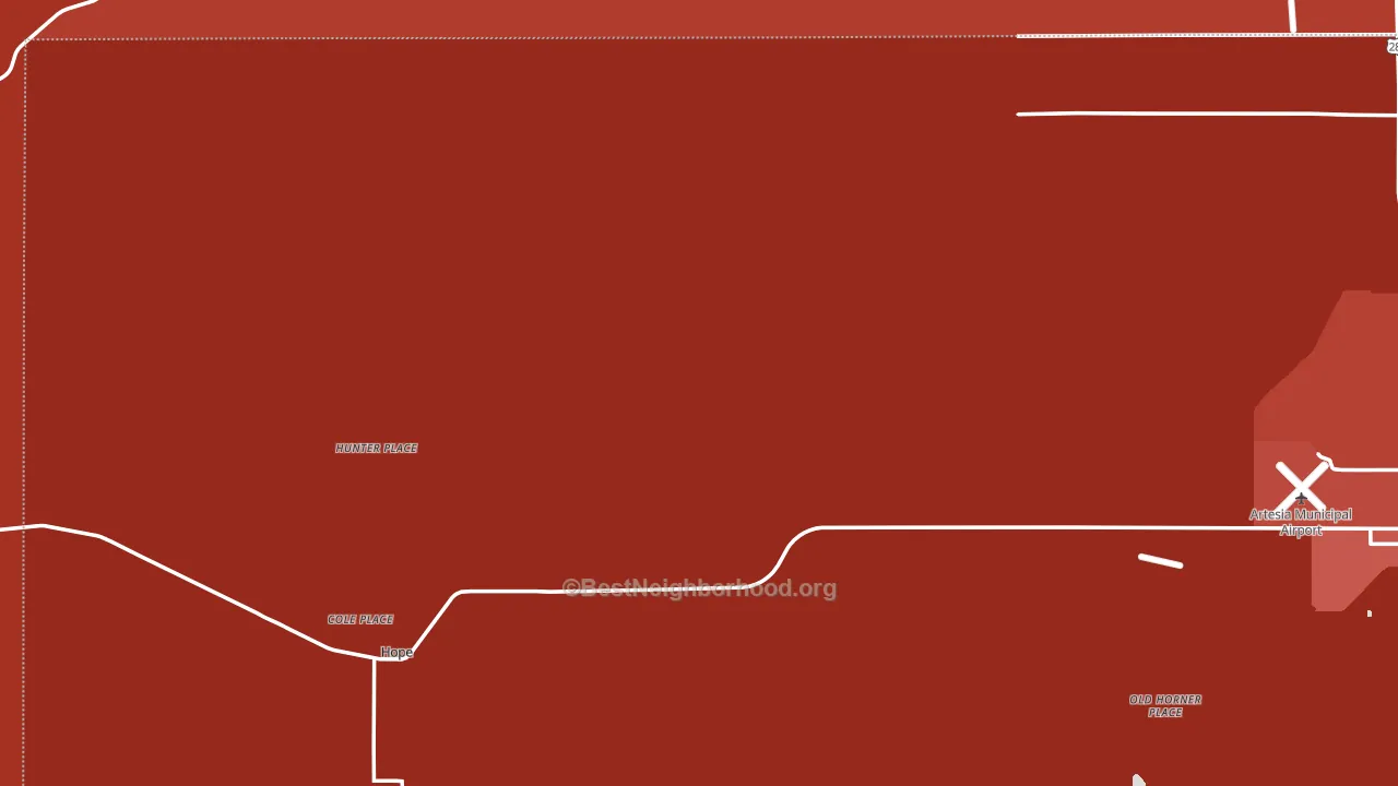 Hope, NM block-group political-lean map