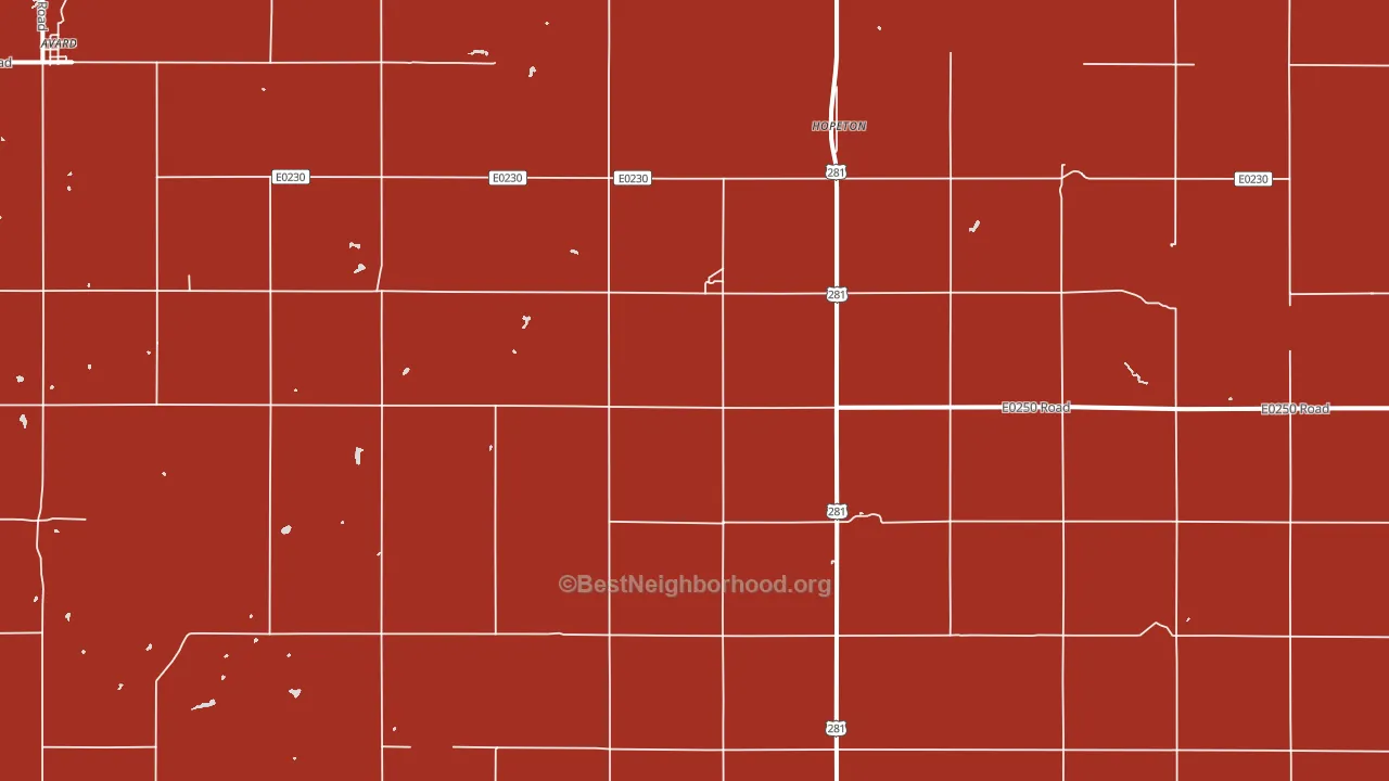 Hopeton, OK block-group political-lean map