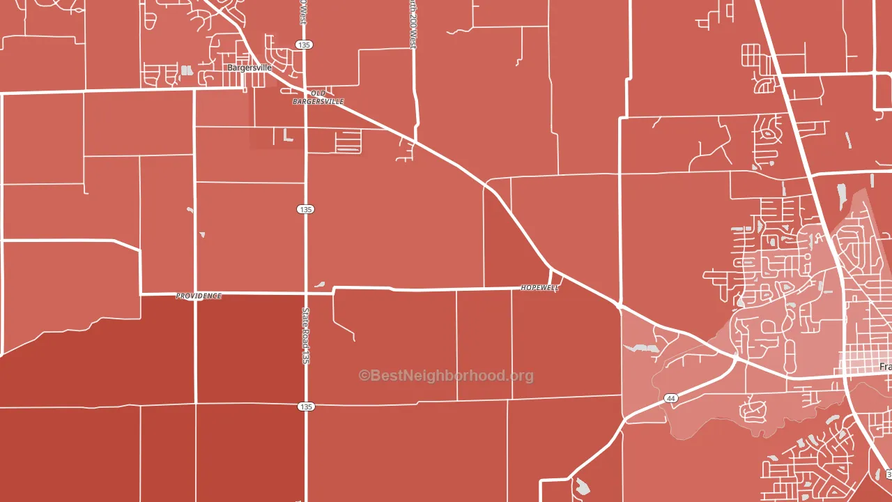 Hopewell, IN block-group political-lean map