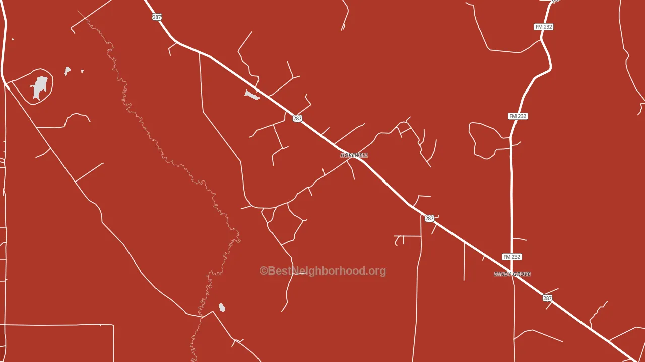 Hopewell, TX block-group political-lean map