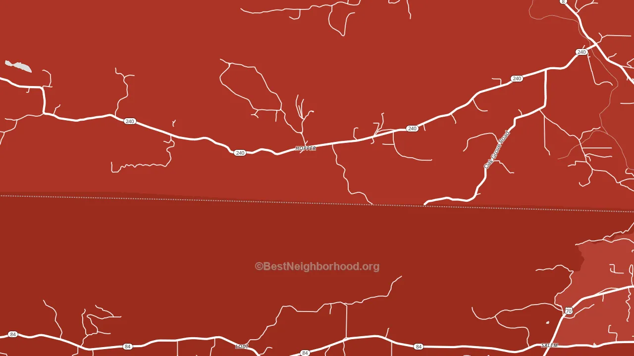 Hopper, AR block-group political-lean map