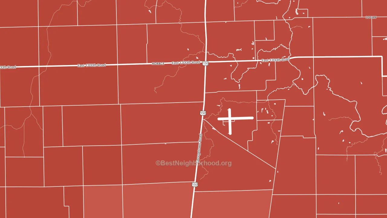 Horace, IL block-group political-lean map