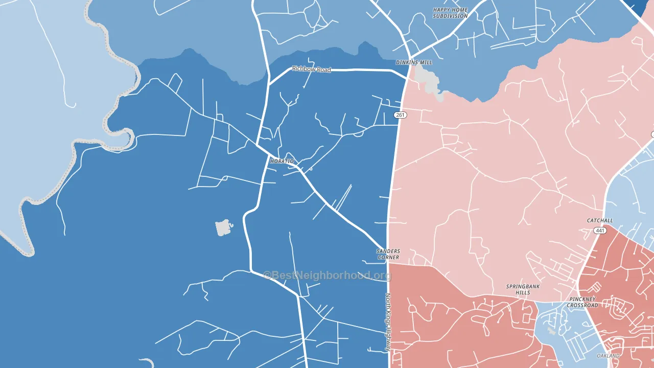 Horatio, SC block-group political-lean map