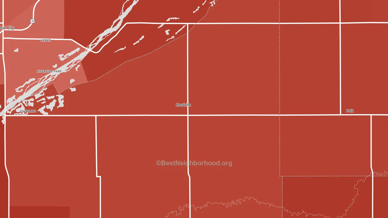 Hordville, NE block-group political-lean map
