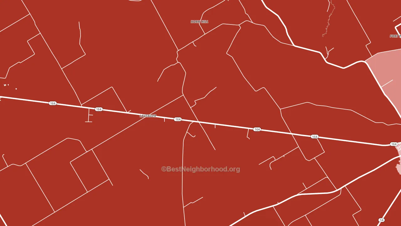Horn Hill, TX block-group political-lean map