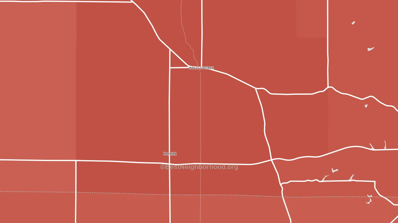 Hornick, IA block-group political-lean map