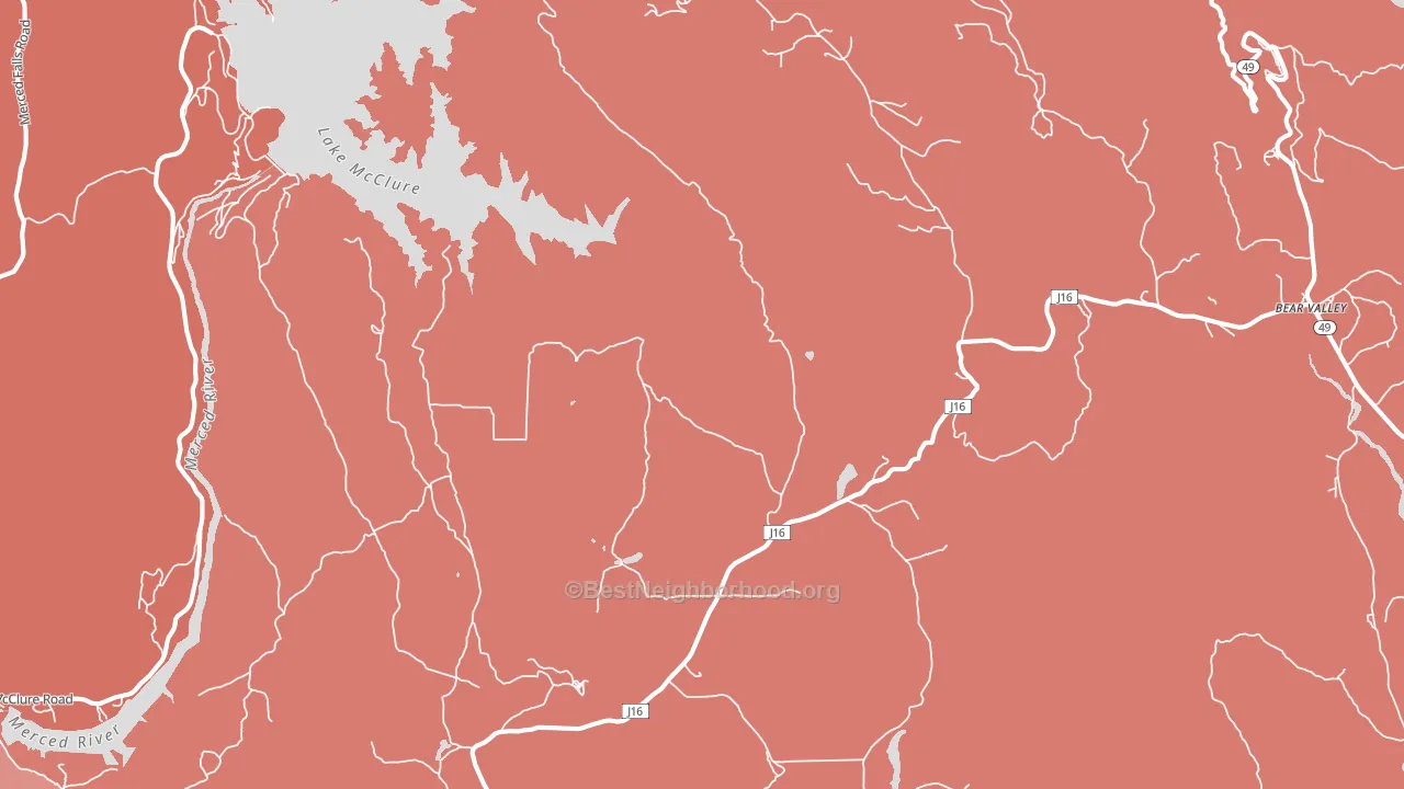 Hornitos, CA block-group political-lean map