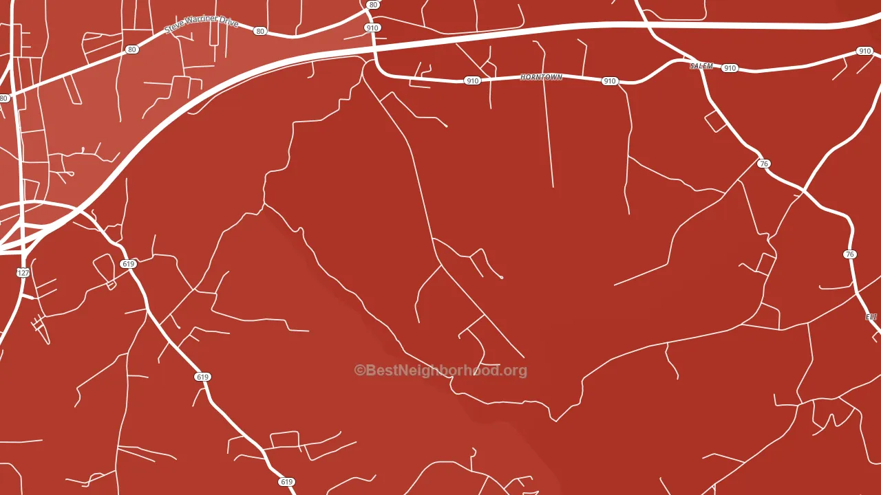 Horntown, KY block-group political-lean map