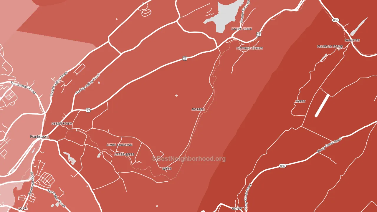 Horrell, PA block-group political-lean map