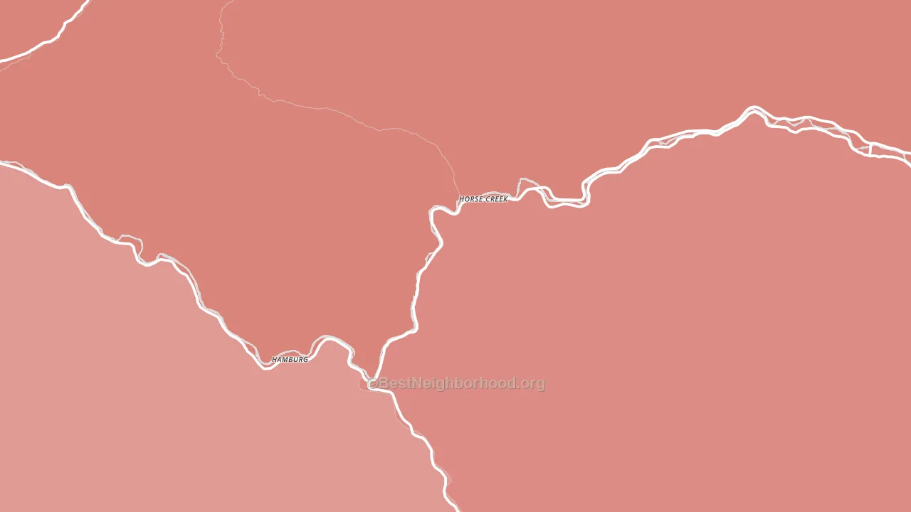 Horse Creek, CA block-group political-lean map