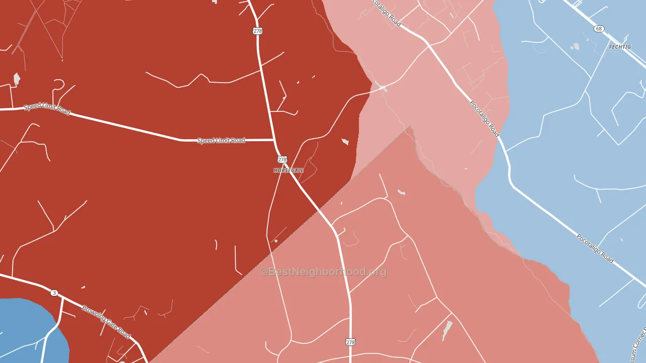 Horsegall, SC block-group political-lean map
