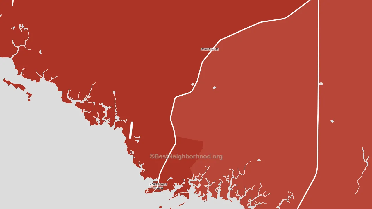 Horseshoe Beach, FL block-group political-lean map