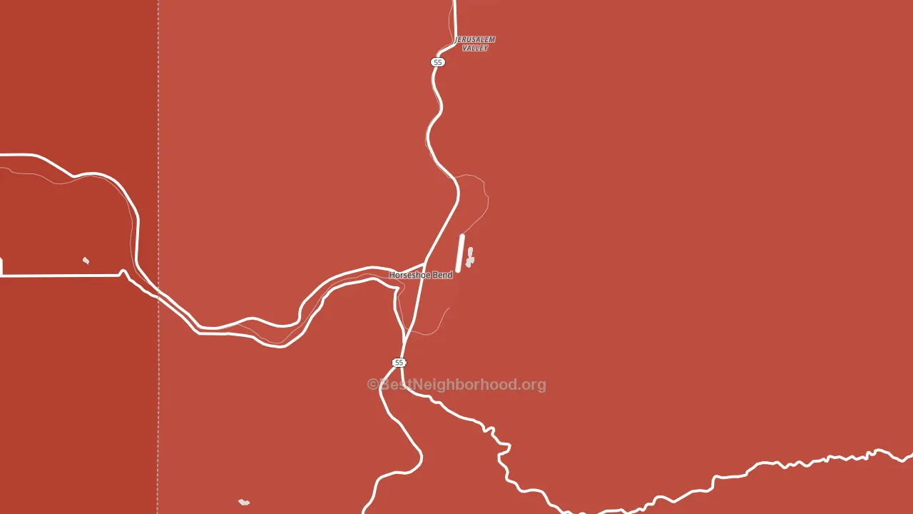 Horseshoe Bend, ID block-group political-lean map