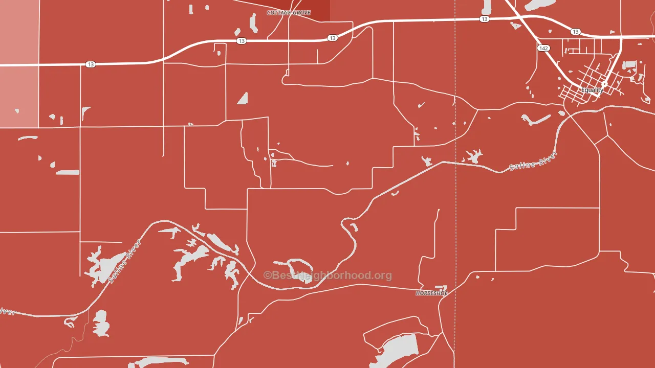 Horseshoe, IL block-group political-lean map