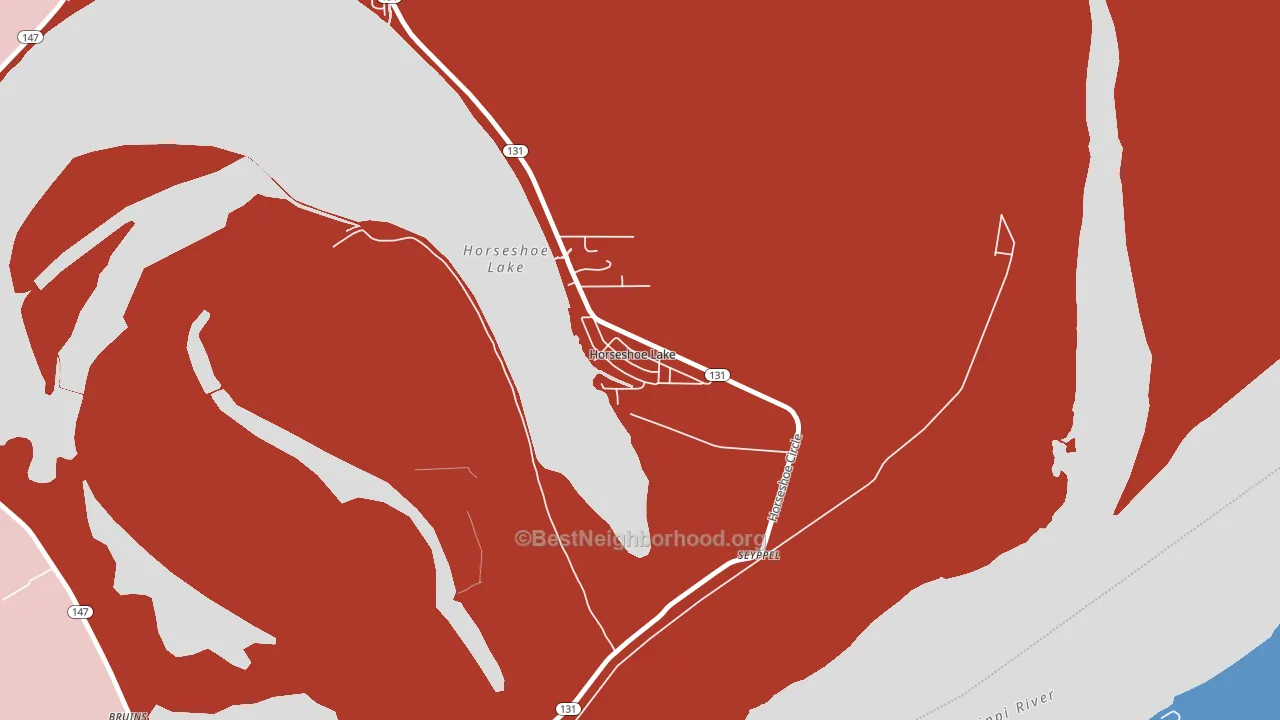 Horseshoe Lake, AR block-group political-lean map