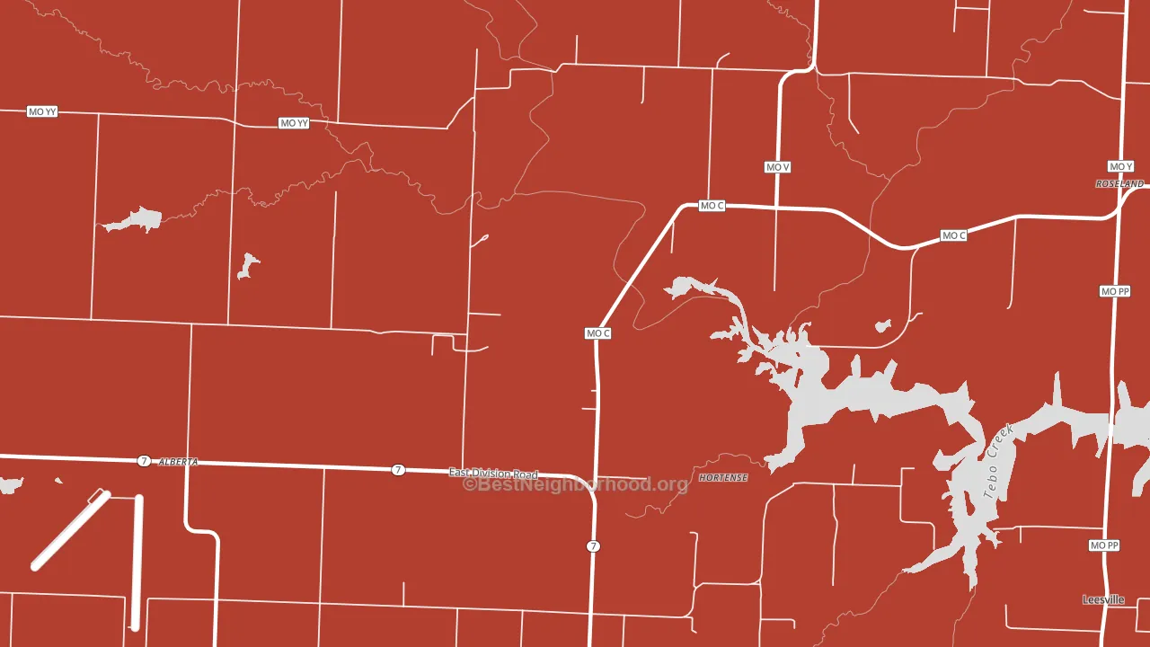 Hortense, MO block-group political-lean map