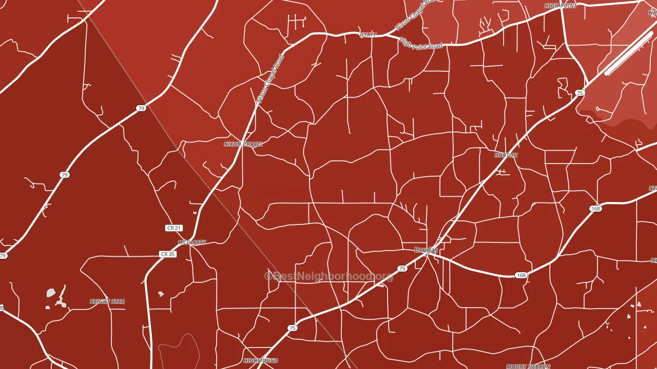 Horton, AL block-group political-lean map