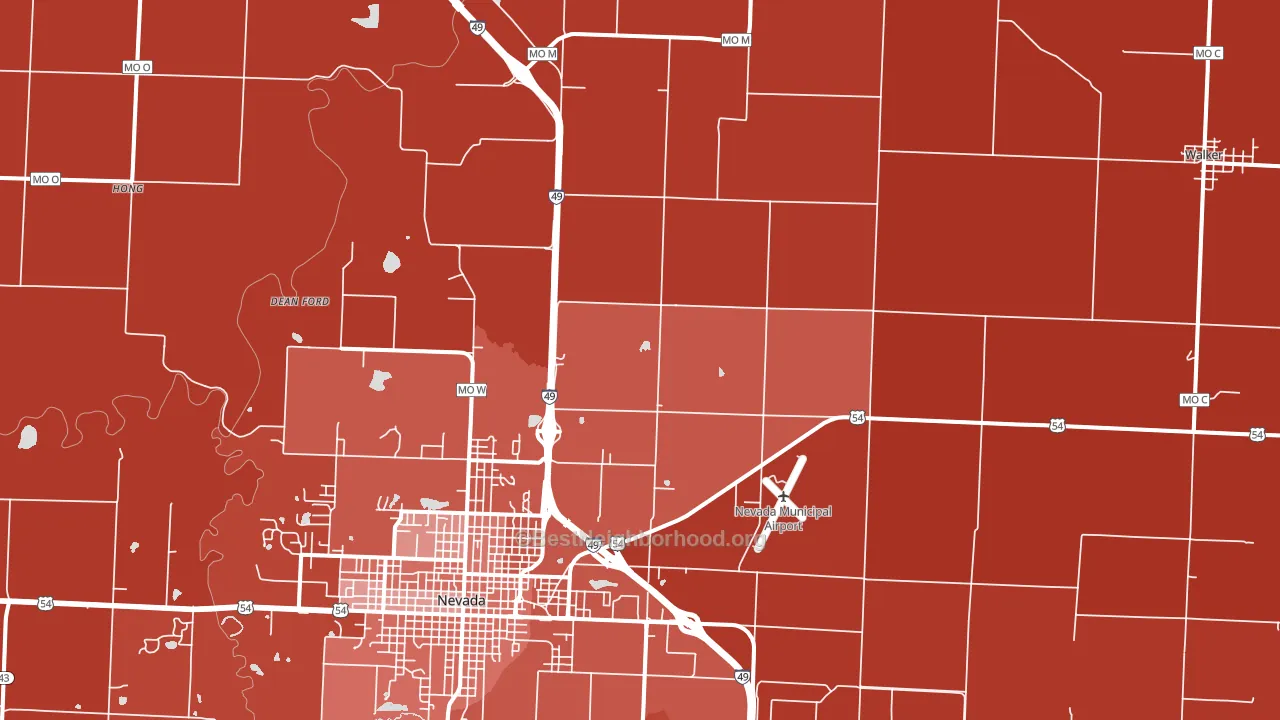 Horton, MO block-group political-lean map