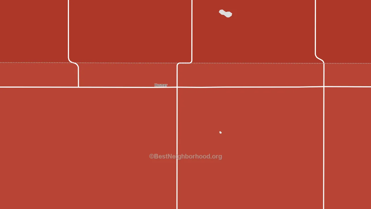 Hosmer, SD block-group political-lean map