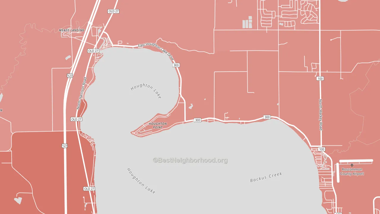 Houghton Point, MI block-group political-lean map