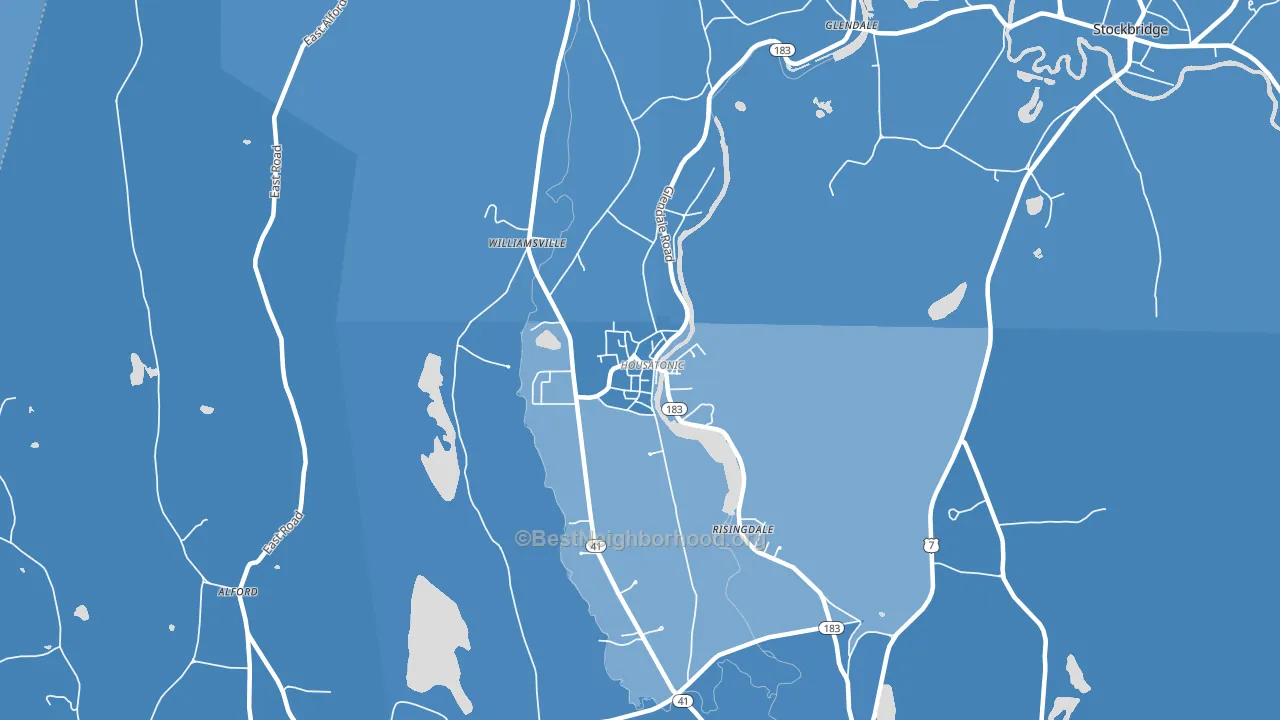 Housatonic, MA block-group political-lean map