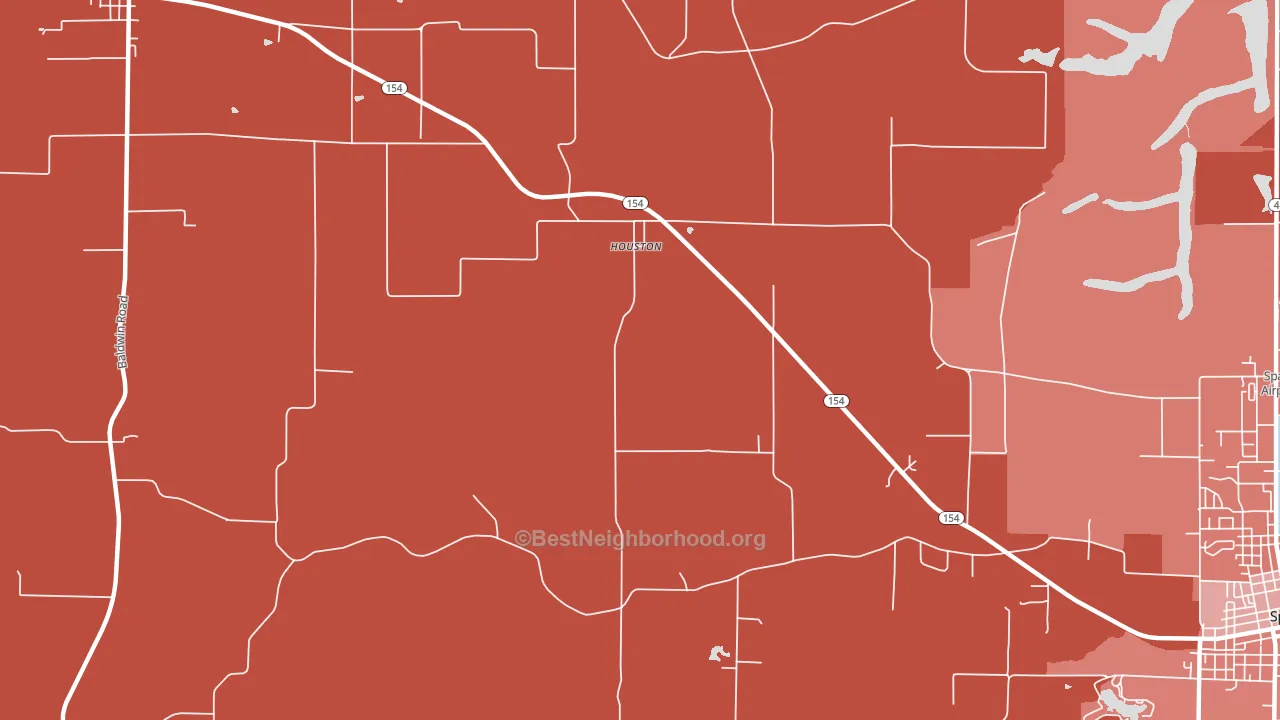 Houston, IL block-group political-lean map