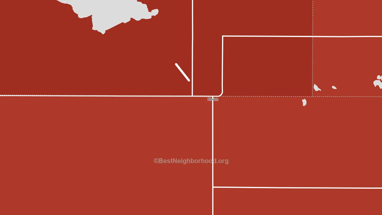 Hoven, SD block-group political-lean map