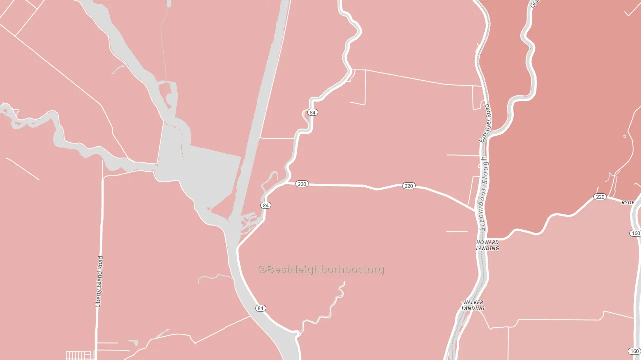 Howard Landing, CA block-group political-lean map