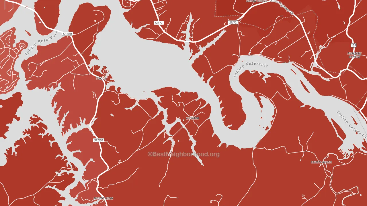 Howard, TN block-group political-lean map