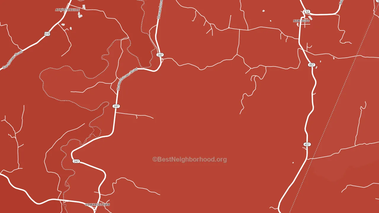 Howardstown, KY block-group political-lean map