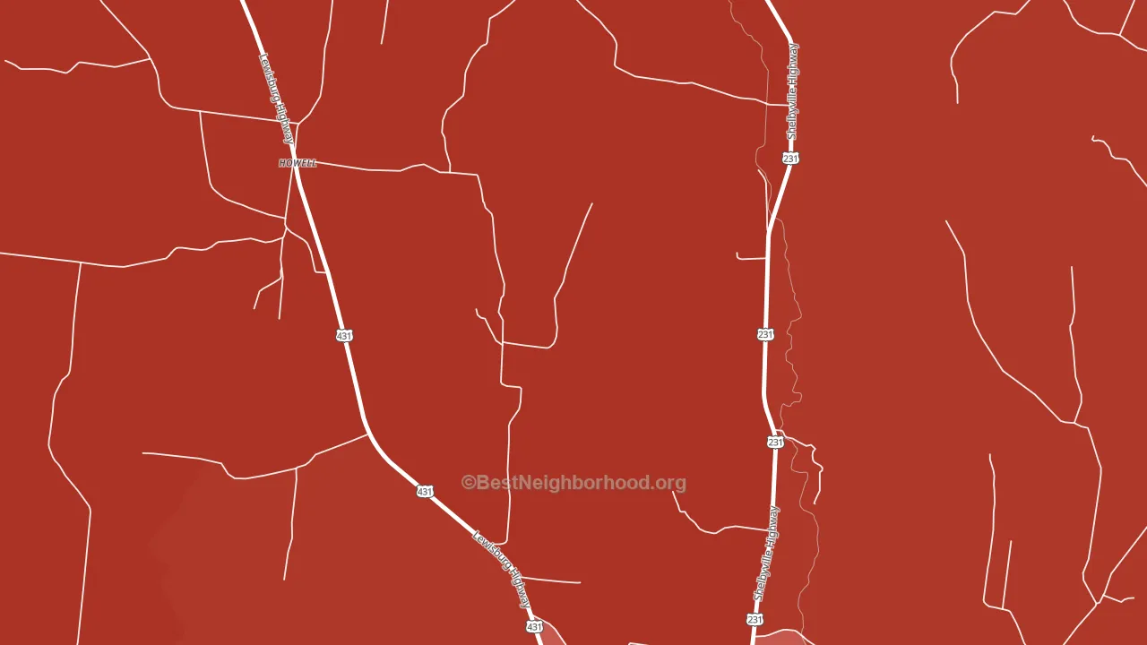Howell, TN block-group political-lean map
